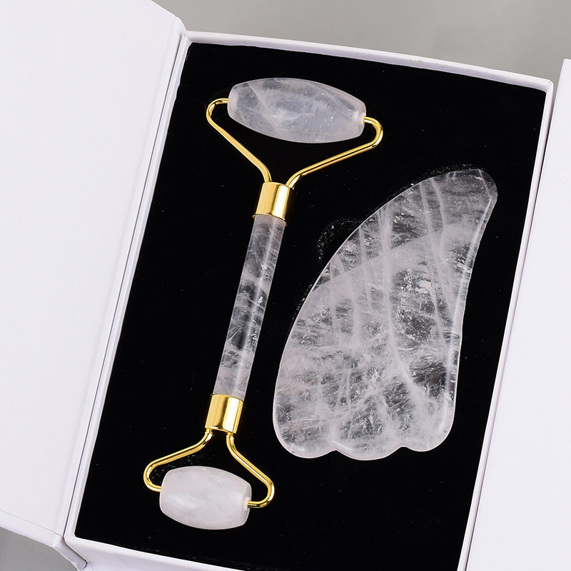 Stone Roller Massager & Crystal Gua Sha