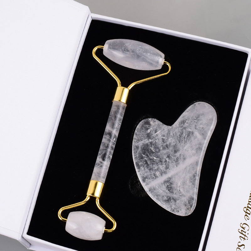 Stone Roller Massager & Crystal Gua Sha