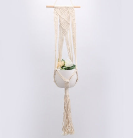 Macrame Plant Hangers & Shelf