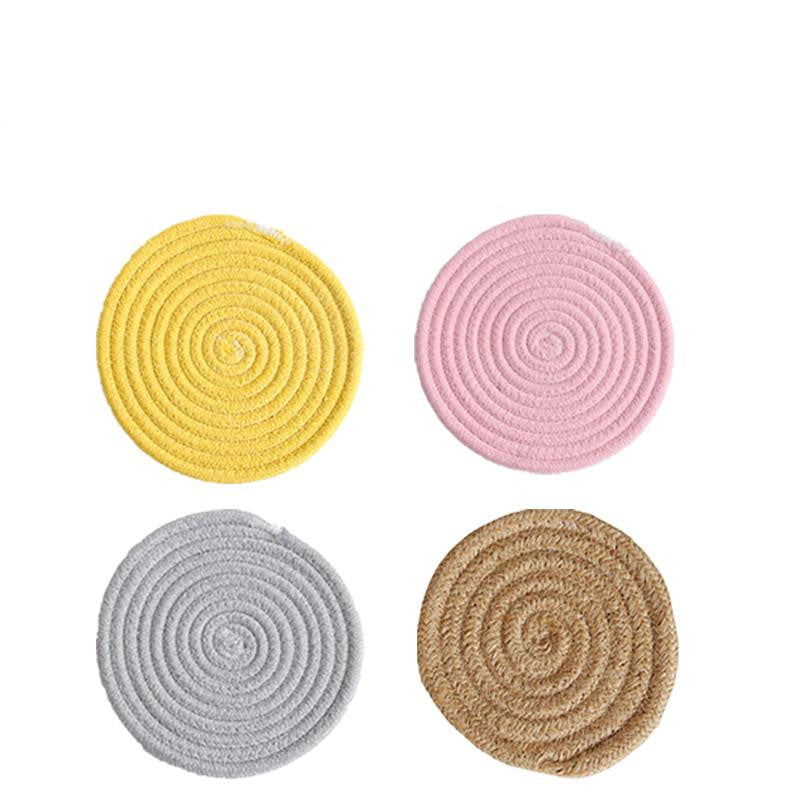 Cotton woven cotton and linen coasters