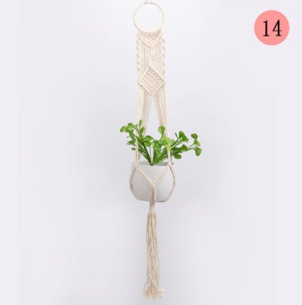 Macrame Plant Hangers & Shelf