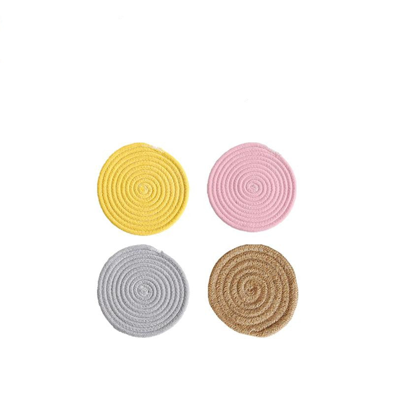 Cotton woven cotton and linen coasters