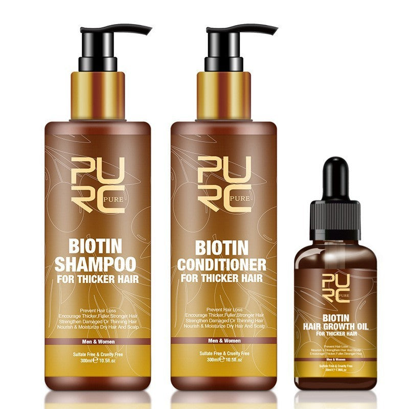 Biotin shampoo & conditioner hair oil